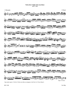 violin partita No 2 D Minor JS Bach
